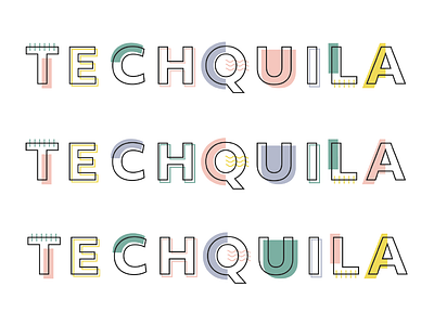 Techquila Wordmark (Work in Progress) memphis memphis design podcast