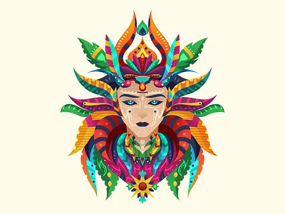 The Enchanted Witch abstract character design dribbble follow gfxmob graphic graphicdesign illustration magic shot vector