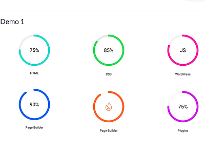 Pie Progress branding design flat icon illustration illustrator pagebuilder sketch app ui ux vector web website wp pagebuilder