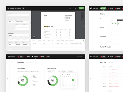 Extract Cloud clean dashboard document graph minimal platform ui web app