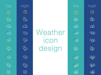 Weather Icon app could design fog icon illustration mood rain snow day star sun thunder ui vector weather wind