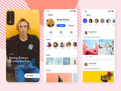 Social App app design ui