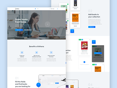 Athena about page app design development typography ui ux web website