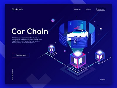Car chain illustration ui