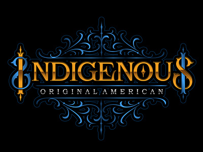 Indigenous design illustration lettering logo tattoo tattoo art type typography vector