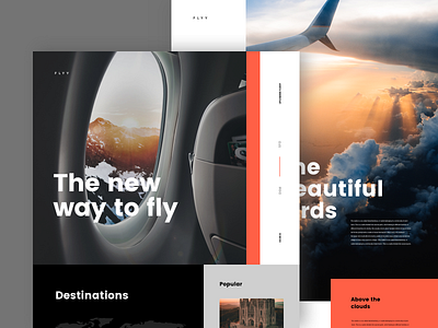 Fly away concept concept design desktop fly ios lander mobile plane travel ui ux
