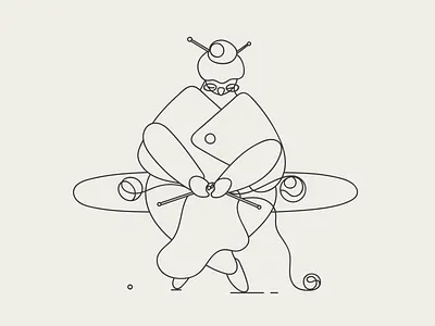 Winter is coming cartoon characterdesign characters clean design drawing flat illustration line art logo minimal minimal outline characters outline vector