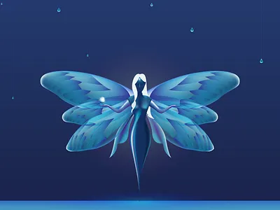 3D Fairy Illustration 3d art brand butterfly design drawing fairy illuminated illustration illustrator luxury mesh
