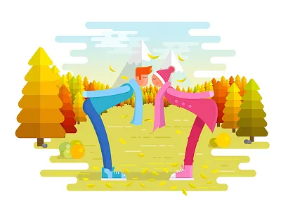 Autumn Lover ai illustration vector