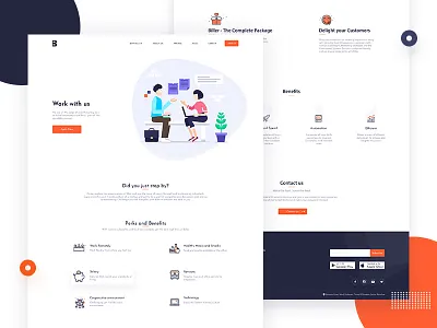 POS Software design dribble landing page ui ux web webpage