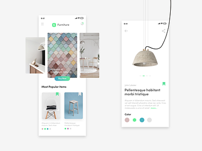 Furniture Shop adobe xd app color design furniture ios ui ux