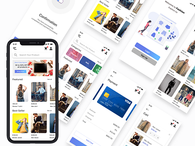 E-Commerce Shopping App ecommerce app fashion fashion app mobile app design mobile design shopping app uiux web design