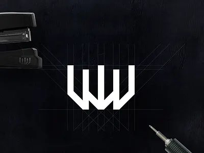 WW Monogram crown icon letter w logo logomark monogram
