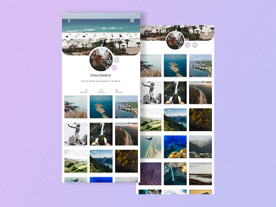 User Profile adobe xd application application design dailui design photo app profile ui user ux