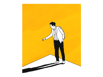 Smoke Break art flat illustration