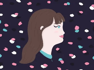 Self-portrait avatar digital illustration girl illustration pastel pattern portrait print procreate profile self portrait