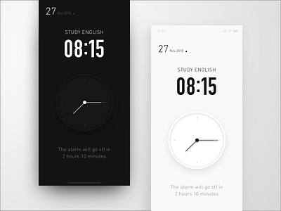 UI100Day —05 Clock APP app clock design ui ux 设计