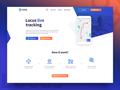 Locus Tracking web webdesign