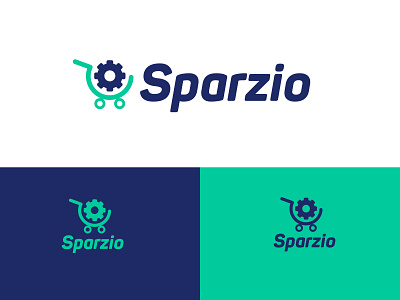 Sparzio - Autospares Logo app branding design flat icon illustration logo logo design type vector