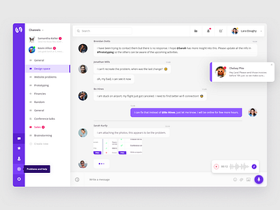 Adiungo, a team communication platform chat chat app communication dashboad design ui ux web design