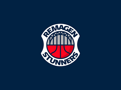 Remagen Stunners ball basketball bridge logo remagen sport team