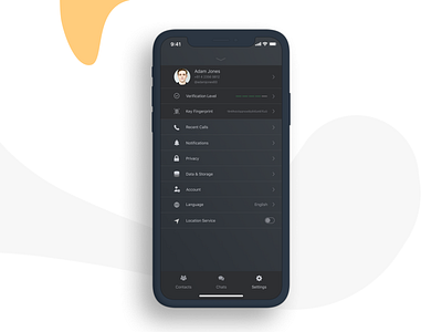 Daily UI #007 - Settings 007 app clean daily 100 challenge daily ui daily ui 007 dailyui dark app design figma ios ios 12 settings ui ux