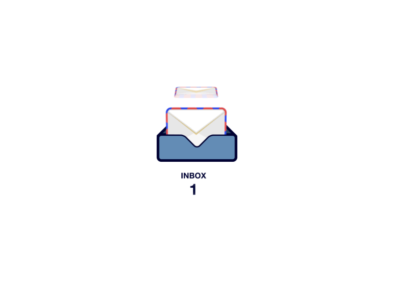 Mail Inbox Micro-interaction 3d animation counter icon inbox interaction mail mailbox micro interaction micro interactions motion graphics notification ui ux vector