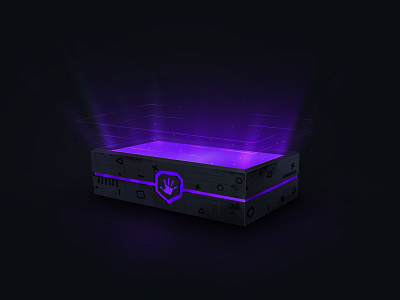 Loot box - Open app chest design esports gaming lootbox modern platform