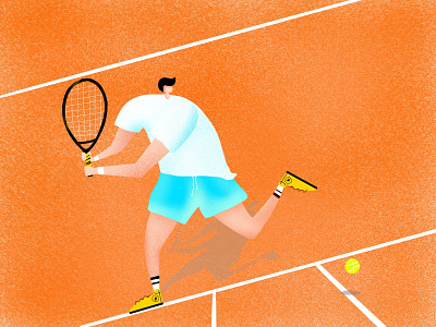 Play Tennis design flat illustration ui ux vector web website