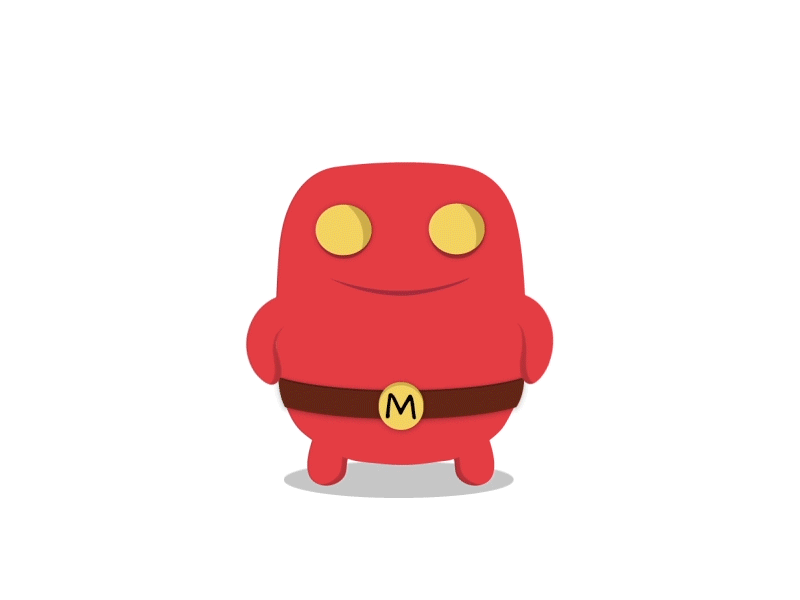 Sleepy Mr Red 2d 2d animation animation character child children gif illustration little motion red vector