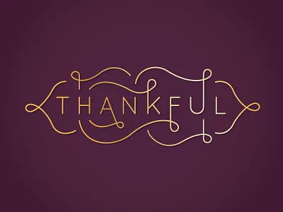 Thankful flourishes hand lettering letters thankful thanksgiving