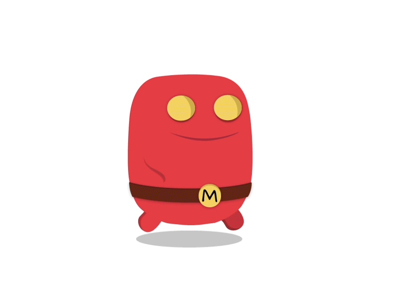 Walker Mr Red 2d 2d animation animation character child children gif illustration little motion red vector