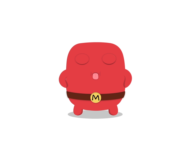 Joking Mr Red 2d 2d animation animation character child children gif illustration little motion red vector