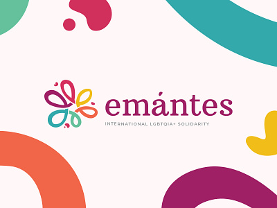 Emantes branding design emantes identity lgbtqia logo process ribbons solidarity vector