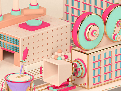 Creative city - City 3 3d animation 3d art art direction design motiondesign video