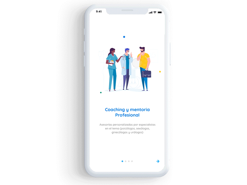 Mas que un polvo App Onboarding animation app design clean coach flat gif illustration ilustration interaction lima mobile app motion onboarding peru ui user inteface ux ux design white