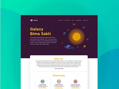 UI for Landing Page Galaxy Bima Sakti branding design illustration logo ui ux vector web website