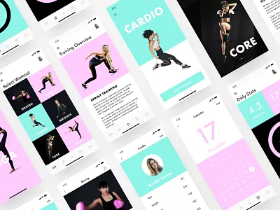 Fitness App analytics app calendar clean data exercise fitness graph iphone iphone x minimal mobile product design sketch ui ux visualization