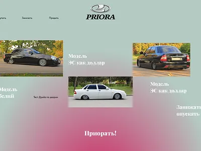 PRIORA website concept design ux