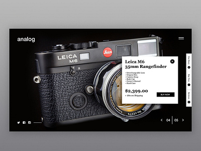 analog ui design 4/5 film photography landing page ui ui inspiration uipractice uiux uiuxdesign user interface web design wireframe xd xddailychallenge