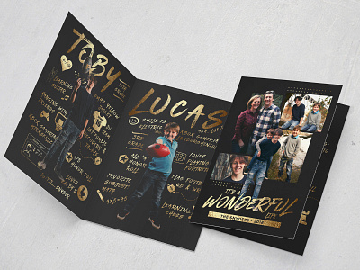 Family Christmas Card christmas christmas card gold foil graphic design photoshop sports design typography