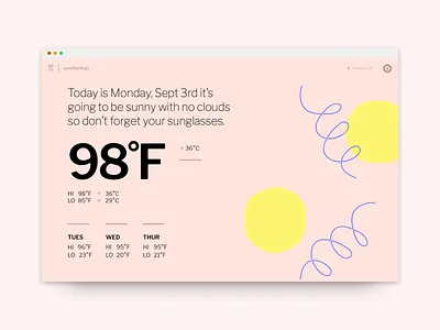 Weatherings browser extension summer temperature weather