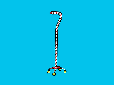 Candy Quad Cane candy cane cane christmas holiday illustration vector