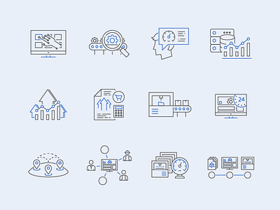 3D Printing Workflow Icons 3d printing design icon icons icons set outline vector