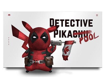 Detective PikaPool dailyui design landing page photoshop thebeeest tribeui ui ux web web design website