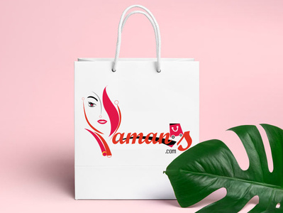 Yamanas.com - ecommerce Logo Design_parvez_raton app awesome design branding clean creative e commerce e logo ecommerce design fashion brand girls night icon illustration illustrator logo logofolio logos shopping shopping bag typography ui vector artwork