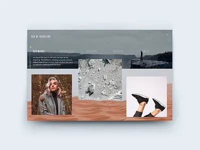 Sojournalist design flat minimal navigation bar people simple texture travel ui ux website