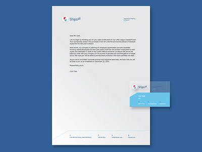 Shipsall Letterhead & Business Card branding business card letterhead logo stationary transparent