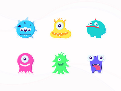 Little monsters in my heart 品牌 图标 插图 洋葱 设计