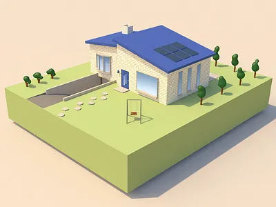 Little house 3d beginner cinema 4d dribbble first time house twistereli